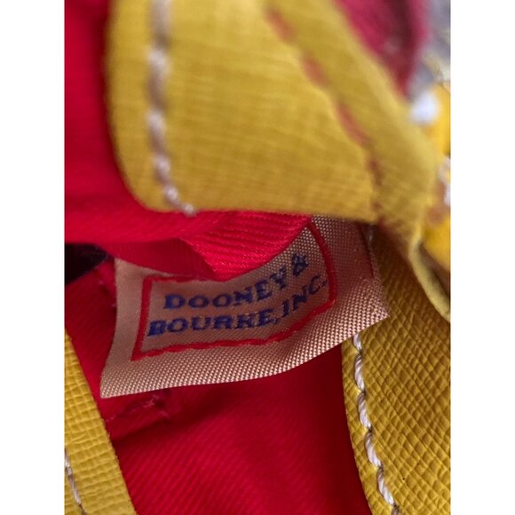 Dooney & Bourke Zip Zip Dome Satchel Sunflower Stripe Coated Canvas Purse - Picture 14 of 16